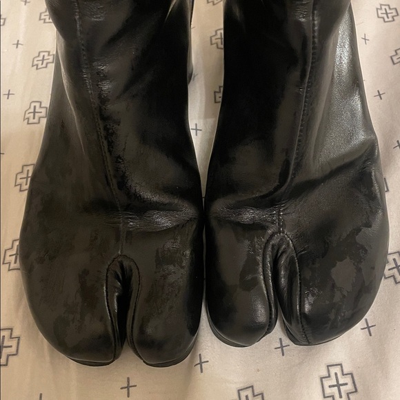 Maison Martin Margiela Black Heeled Tabi Boots 37.5 7 Ladies - Picture 17 of 17